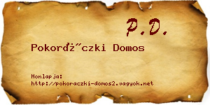 Pokoráczki Domos névjegykártya